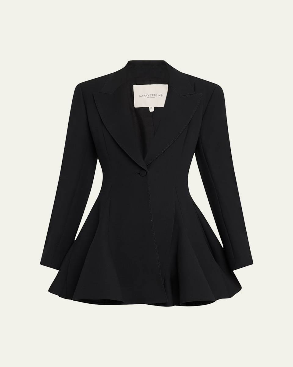 Single-Button Godet Blazer